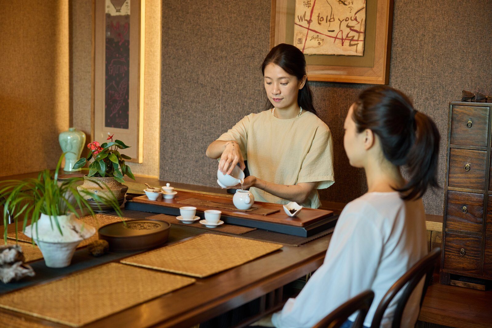 Tea ceremony experience during Jeju, Slowly